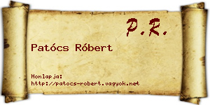 Patócs Róbert névjegykártya